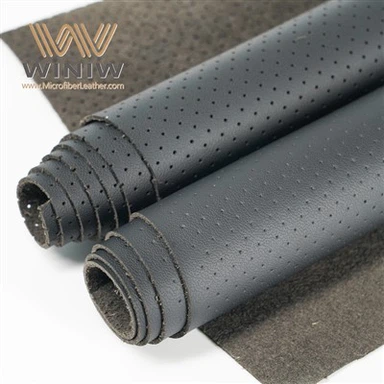 0,6 mm perforerad mikrofiber, konstläder av PU-läder för bilinredning