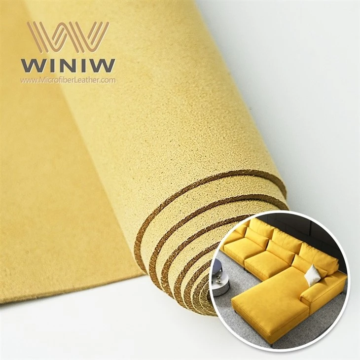 Eco-friendly Micro Fiber Fabric Microsuede Nubuck PU Sofa Leather